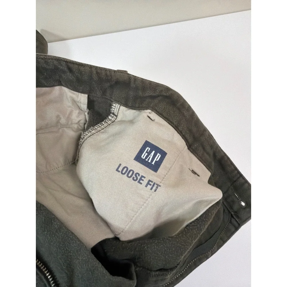 Gap Loose Fit Pants 32x30 Moleskin Chino Casual Wide Leg Retro Streetwear